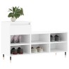 Armoire à chaussure Blanc brillant 102x36x60 cm Bois ingénierie 