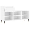 Armoire à chaussure Blanc brillant 102x36x60 cm Bois ingénierie 