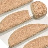 Tapis d'escalier 30 pcs doré 65x21x4 cm 