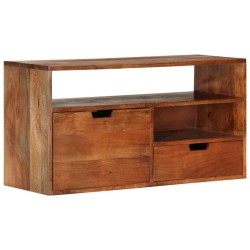Meuble TV 80x30x42 cm Bois d'acacia massif 