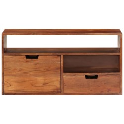 Meuble TV 80x30x42 cm Bois d'acacia massif 