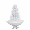 Arbre de Noël neigeux avec base de parapluie Blanc 170 cm 