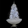 Arbre de Noël neigeux avec base de parapluie Blanc 170 cm 