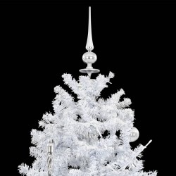 Arbre de Noël neigeux avec base de parapluie Blanc 170 cm 