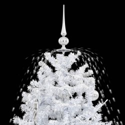 Arbre de Noël neigeux avec base de parapluie Blanc 170 cm 