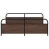 Cadre de lit en métal sans matelas chêne marron 183x213 cm 