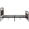 Cadre de lit en métal sans matelas chêne marron 183x213 cm 