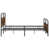 Cadre de lit en métal sans matelas chêne fumé 183x213 cm 