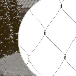 Filet lumineux blanc chaud de Noël 4x4 m 544 LED Int/ext 