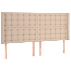 Tête de lit avec oreilles Cappuccino 203x16x118/128 cm 