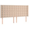 Tête de lit avec oreilles Cappuccino 203x16x118/128 cm 