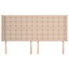 Tête de lit avec oreilles Cappuccino 203x16x118/128 cm 