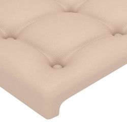 Tête de lit avec oreilles Cappuccino 203x16x118/128 cm 