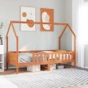 Cadre de lit d'enfants forme de maison sans matelas pin 