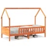 Cadre de lit d'enfants forme de maison sans matelas pin 
