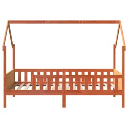 Cadre de lit d'enfants forme de maison sans matelas pin 