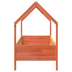 Cadre de lit d'enfants forme de maison sans matelas pin 