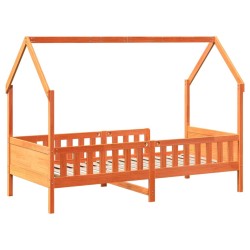 Cadre de lit d'enfants forme de maison sans matelas pin 
