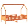 Cadre de lit d'enfants forme de maison sans matelas pin 