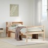 Lit bibliothèque sans matelas 90x190 cm bois de pin massif 