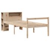 Lit bibliothèque sans matelas 90x190 cm bois de pin massif 
