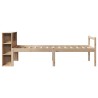 Lit bibliothèque sans matelas 90x190 cm bois de pin massif 