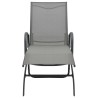 Chaises longues lot de 2 avec table Textilène et acier 