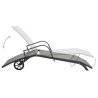 Chaises longues lot de 2 avec table Textilène et acier 