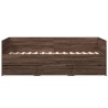 Lit de jour avec tiroirs sans matelas chêne marron 75x190 cm 
