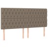 Têtes de lit 4 pcs Taupe 100x7x78/88 cm Tissu 