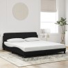 Cadre de lit sans matelas noir 180x200 cm velours 