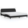 Cadre de lit sans matelas noir 180x200 cm velours 