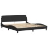Cadre de lit sans matelas noir 180x200 cm velours 