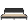 Cadre de lit sans matelas noir 180x200 cm velours 