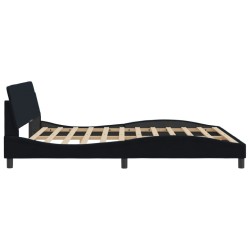 Cadre de lit sans matelas noir 180x200 cm velours 