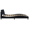 Cadre de lit sans matelas noir 180x200 cm velours 