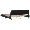 Cadre de lit sans matelas noir 180x200 cm velours 