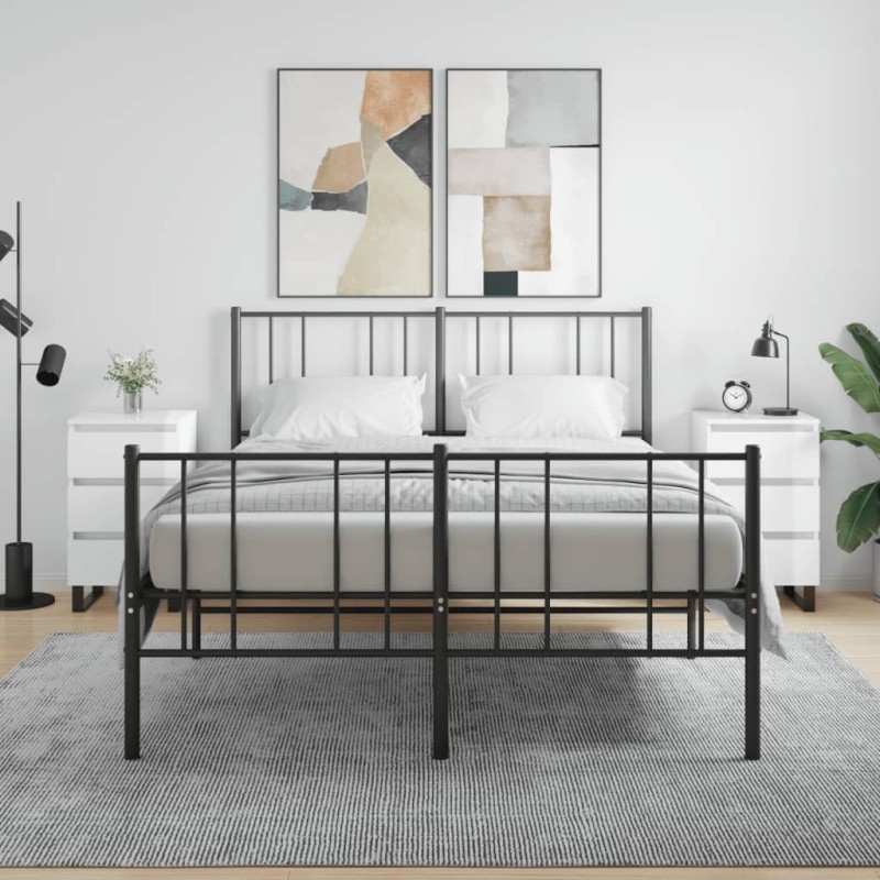 Tables de chevet 2 pcs blanc brillant 40x35x69 cm 