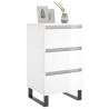Tables de chevet 2 pcs blanc brillant 40x35x69 cm 