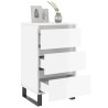 Tables de chevet 2 pcs blanc brillant 40x35x69 cm 