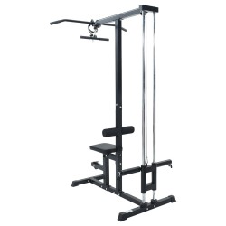 Machine à Tirer Latéral avec Siège Ajustable 80 kg Chargeable en Acier 