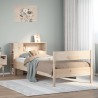 Lit bibliothèque sans matelas 90x190 cm bois de pin massif 