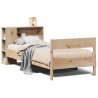 Lit bibliothèque sans matelas 90x190 cm bois de pin massif 