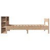 Lit bibliothèque sans matelas 90x190 cm bois de pin massif 