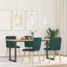 Chaises à manger lot de 4 vert foncé tissu 