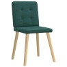 Chaises à manger lot de 4 vert foncé tissu 