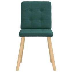 Chaises à manger lot de 4 vert foncé tissu 