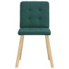 Chaises à manger lot de 4 vert foncé tissu 