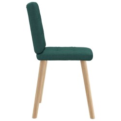 Chaises à manger lot de 4 vert foncé tissu 