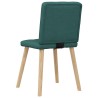 Chaises à manger lot de 4 vert foncé tissu 